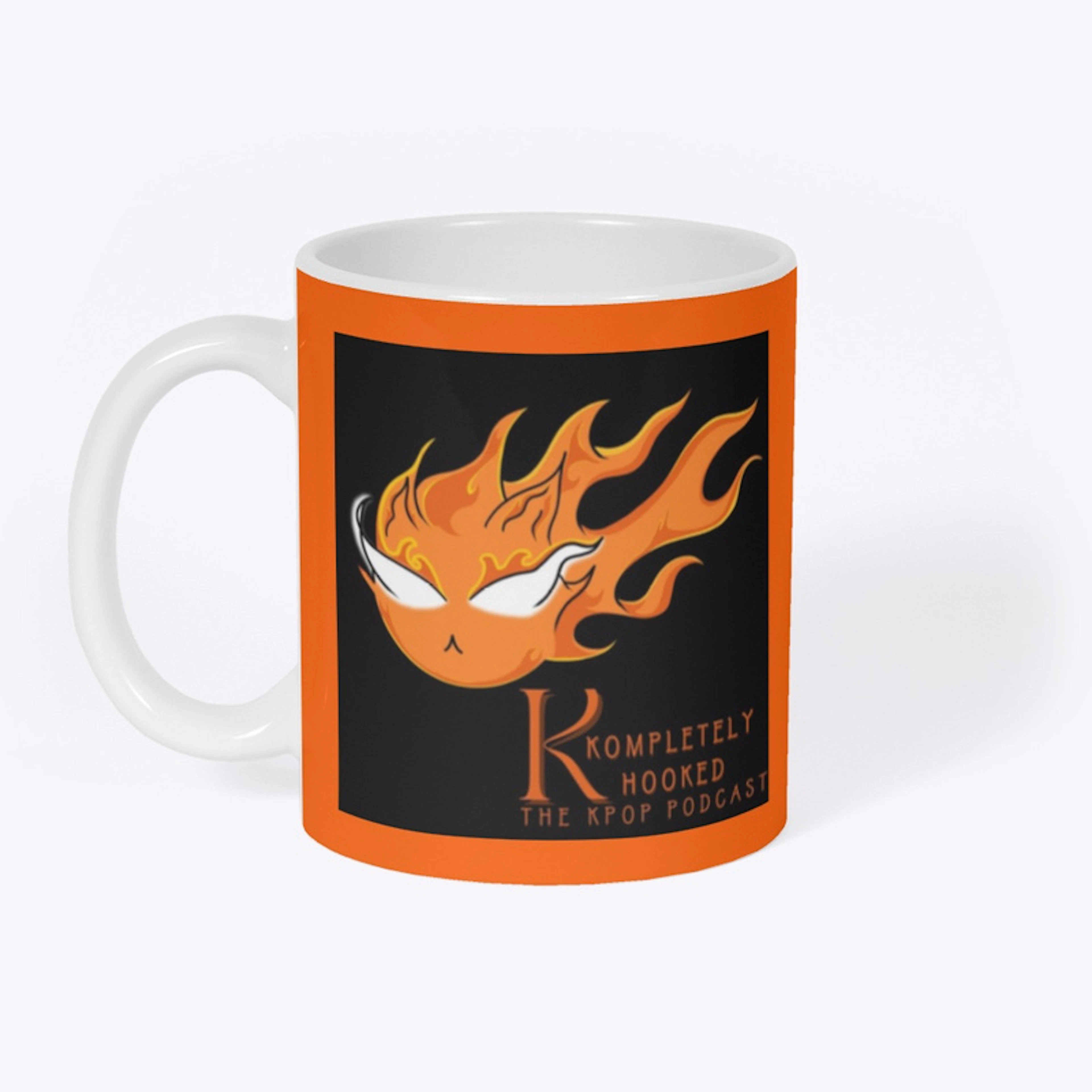 Orange FireBall Kitty Mug